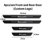 Customized Carbon fiber Car Logo Door Illuminated Sill Light Projector Lamp Power Moving LED Welcome Car Scuff Plate Pedal Light
