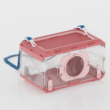 Folding Insect Observation Box Waterproof Wear Resistant Portable Hamster Cage Transparent Pet Observation Box