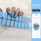 16/22 Tips Semi Cured Gel Nail Stickers for UV Lamp Designer Adhesive Nail Gel Wraps DIY Long-lasting  Nail Decoration