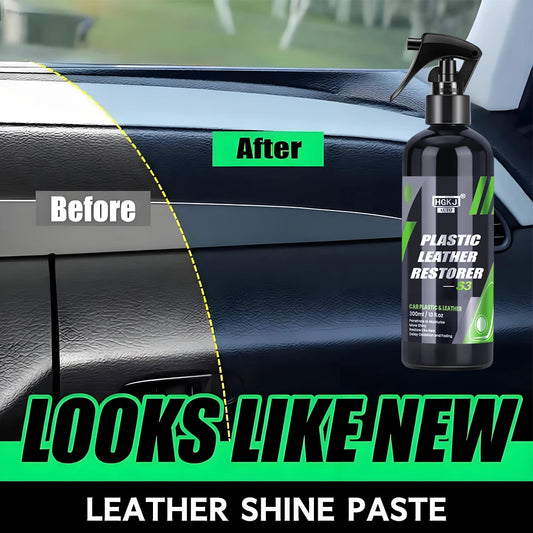 Car Plastic Leather Restorer Spray Polish Cleaner Coating Agent  Back To Black More Gloss Car Cleaning Products S3