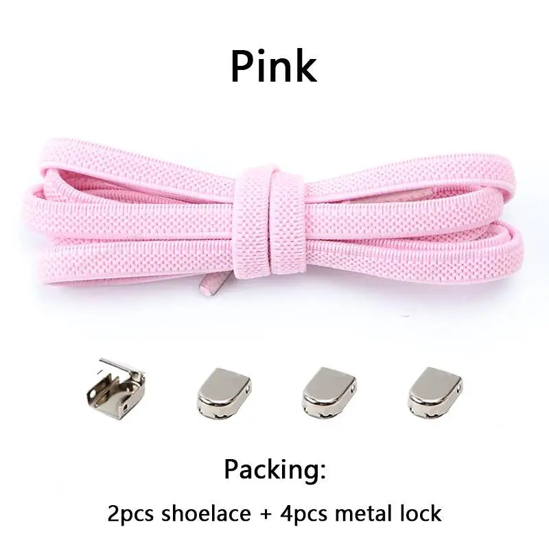 No tie Shoe laces Elastic laces Sneakers Flat Shoelaces without ties Quick Shoelace for Shoes Kids Adult One Size fits All Shoes