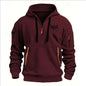 Fashion autumn and winter men's brand clothing multi-zipper design printed hoodie casual sweatshirt loose hooded jumper