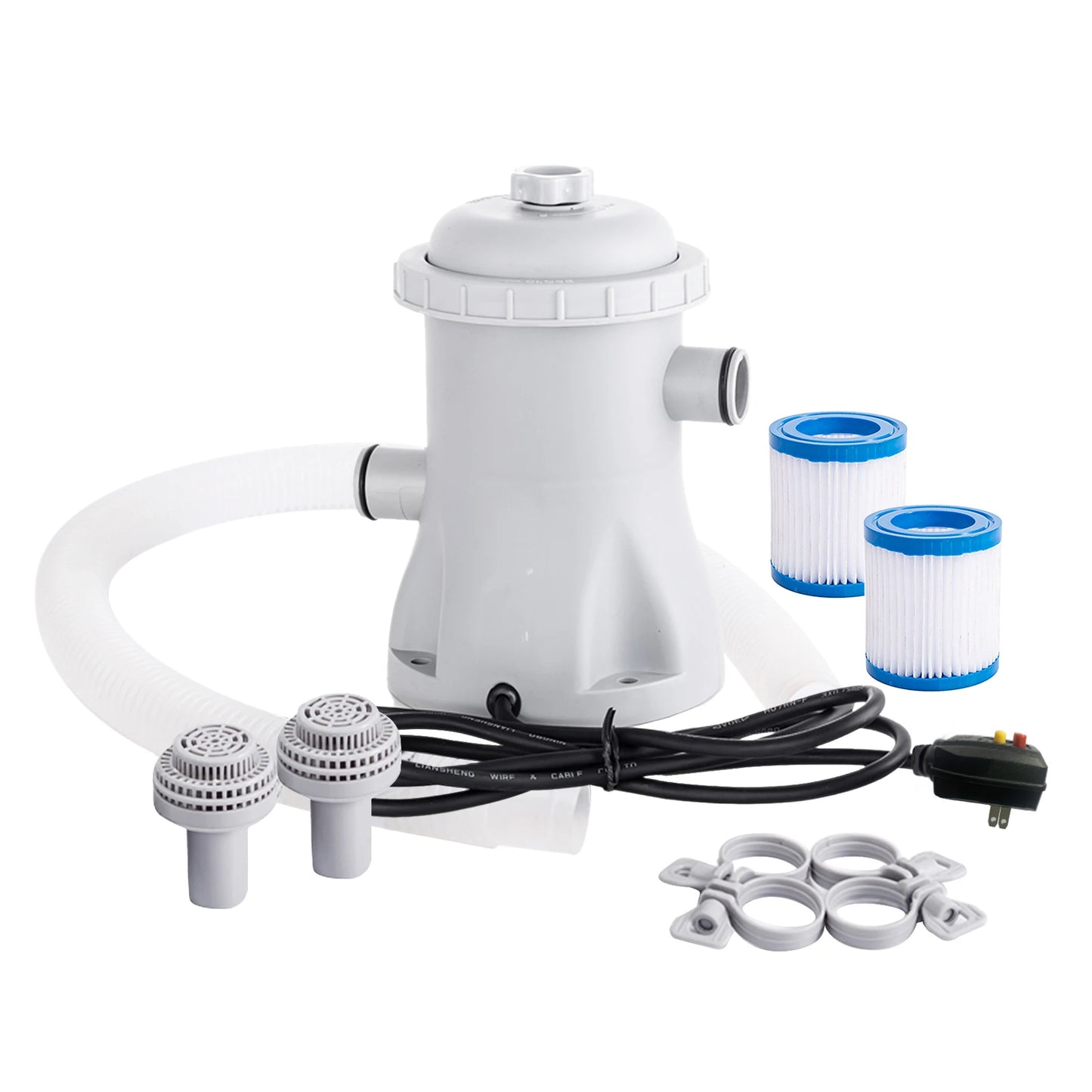 Pool Filter Pump 330 GPH Paddling Pool Electric Pump With 2 Pool Filter Cartridge Pool Pumps Above Ground Small Pool Filter Pump