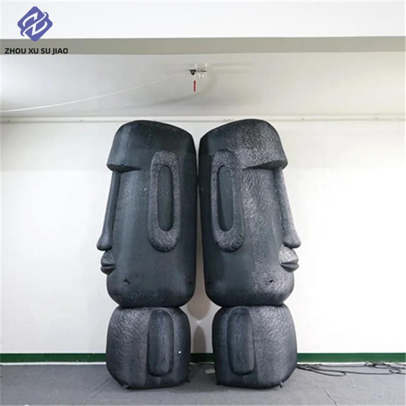 Moai Statue Air Blow Up Replica Of Easter Island Inflatable idol sculptures in the museum exhibition  simulation modle