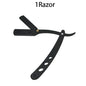 Men's Stainless Steel Razor Blade, Manual Razor Classic Wet Shaving, Black Razor Replaceable Blade