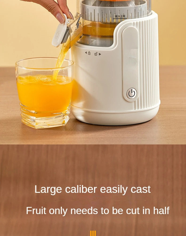 Rechargeable Electric Citrus Juicer Orange Juice Machine Extra Large Caliber Residue Separation