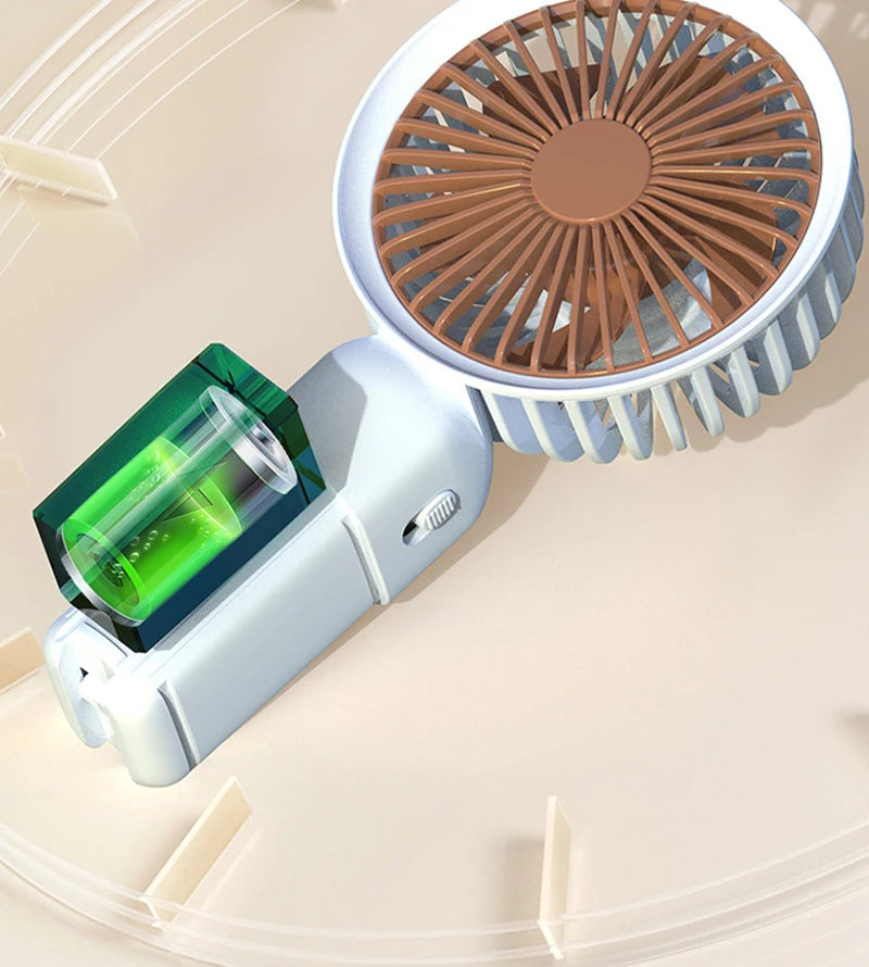 Lenovo 2026 New Handheld Fan Mini Portable Desktop Office Student Dormitory USB Charging Silent Small Electric Fan
