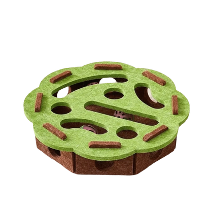 Cat Scratching Posts For Indoor Cat Puzzle Toy Felt Puzzle Box Cat Exercise Toy with Ball Kitten Interactive Indoor Exercise Toy