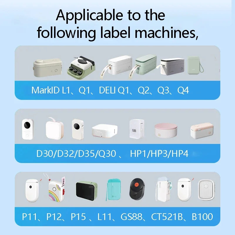 4 Rolls for Phomemo Adhesive Label for D30 Portable Thermal Label Maker, 0.47 X 1.57 In (12 X 40 mm) 180 Label/Roll Color P11 P1