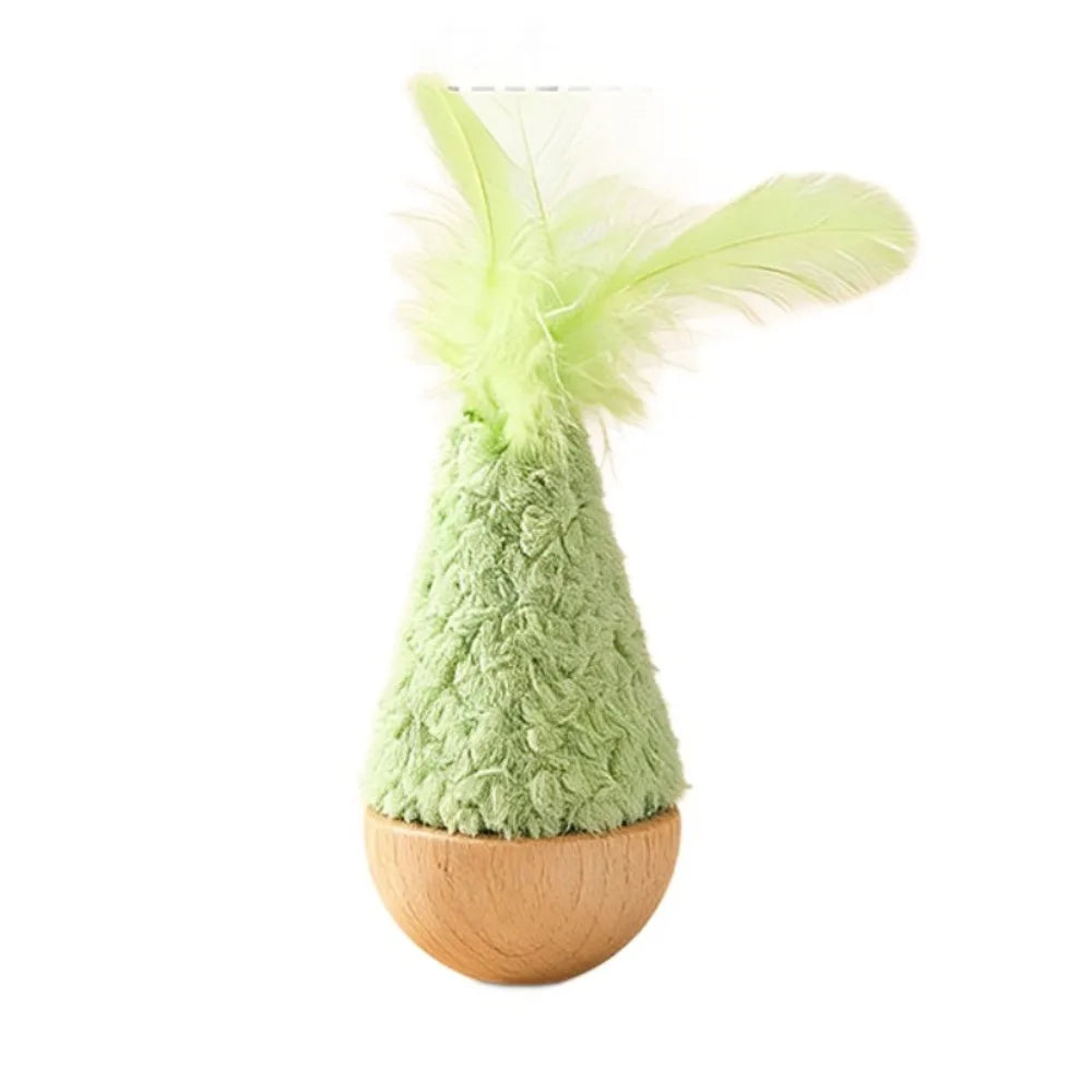 Creative Feather Tumbler Wobbler Bite-resistant Wobbler Design Interactive Cat Relaxed Non-toxic Tumbler Solo Play