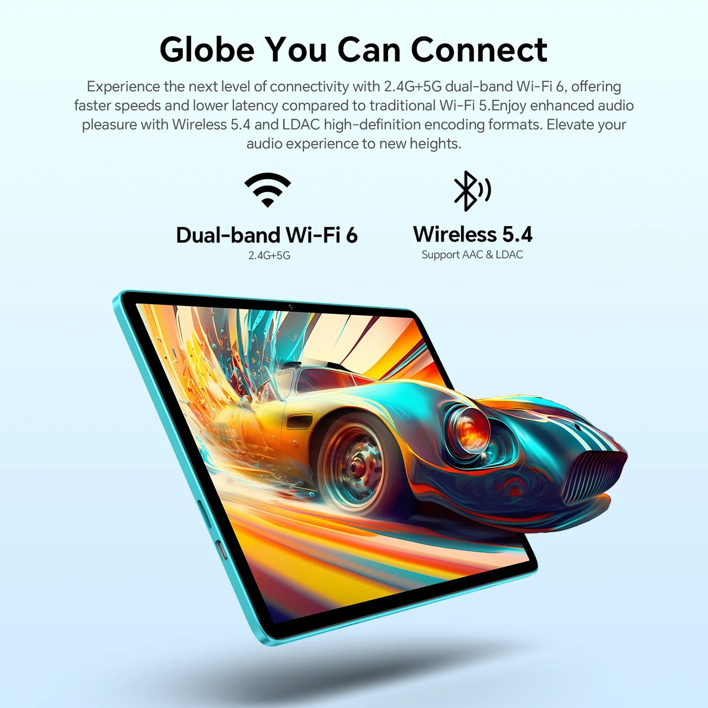Teclast P33 10.1 Inch Tablet, Android 15, Max 9Gb Ram 64Gb Rom, Wifi 6, 6000Mah Type-C, Dual Camera, Metal Body, Allwinner A333