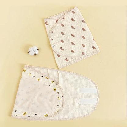0-6 Month Cotton Baby Swaddle Wrap Anti Startle Swaddling Blanket Muslin Baby Sleeping Blanket Wrap for New Born Thin Summer