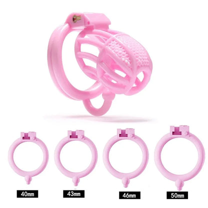 BDSM Chastity Cage 4 Size Ring Penis Cage Device Femdom Restraint Penis Lock Breathable Urethral Lock Bondage Device for Men