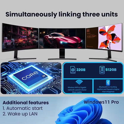 2026 Mini PC Windows 11 Pro Intel I9-10980HK 32GB DDR4 1TB SSD PC Gamer Computer Dual WIFI 6 BT5.2 4K HD Gaming Desktop