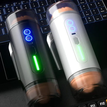 Automatic Male Masturbator Blowjob Cup Pocket Pussy Intelligent Voice Vagina Oral Penetration Sex Machine Adult Sex Toys For Men