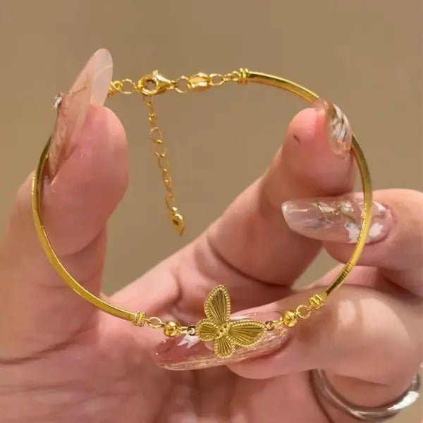 Dainty Flower Geometric Bracelet New High-End Minimalist Zircon Charm Blade Chain Women’s Bracelet Party Jewelry Gift