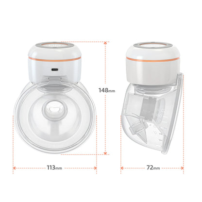 Wearable Breast Pump 12 Level of Suction Low Weight and Low Noise Hands Free Electric Breast Pump Milk Collector BPA-free