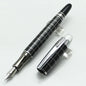 Baoer 79 Rollerball /Ballpoint Pen  Black Matte Silver Line Rotating Crystal Cover Office School Supplies Writing