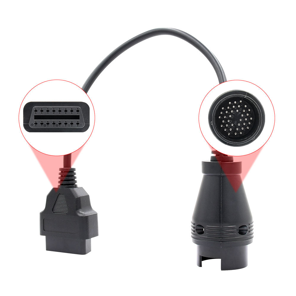 New for Benz 38 Pin to 16 Pin OBD2 OBD Cable Adapter for Mercedes 38 Pin Diagnostic OBDII Connector MB 38 Pin OBD 2 Cables