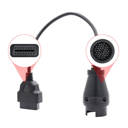 New for Benz 38 Pin to 16 Pin OBD2 OBD Cable Adapter for Mercedes 38 Pin Diagnostic OBDII Connector MB 38 Pin OBD 2 Cables