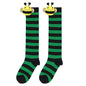 Halloween Knee High Socks Cosplay Striped Stockings for Halloween Girls Bee Costume 7-12Years