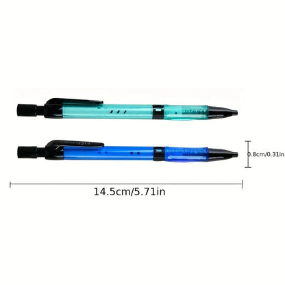 6Pcs/Set 2.0 Mm Automatic Pencil 4 Colors With Pencil Sharpener 2B Lead Writing Smooth Sketching Painting Writing Stationery