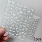2Sheets French Gradient Line Nail Art Stickers 3D Self-Adhesive White+Black Slider Design Stencil Manicure Guides DIY Nail Decor