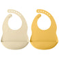 2PCS Toddler Silicone Breastplate Baby Bib Waterproof Solid Color Infant Bibs Newborn Feeding Burp Cloth Drooling Scarf