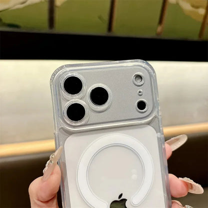 Luxury for Magsafe Magnetic Phone Case for iPhone 17 Pro Max 17 Air 16 Pro 15 14 13 12 11 Transparent Shockproof Protect Cover