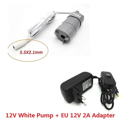Best Sale 12V 24V 600L/H High Pressure Dc Submersible Water Pump Three-wire Micro Motor Water Pump with Adapter