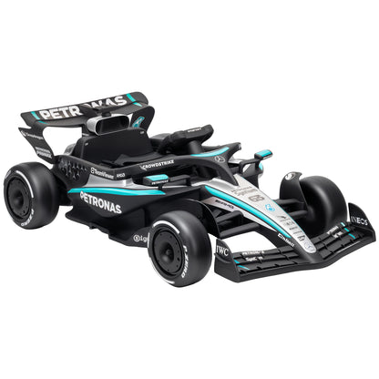 12-valve electric kart for children, electric car delivered with 2 motors, remote control, three-speed electric kart, black