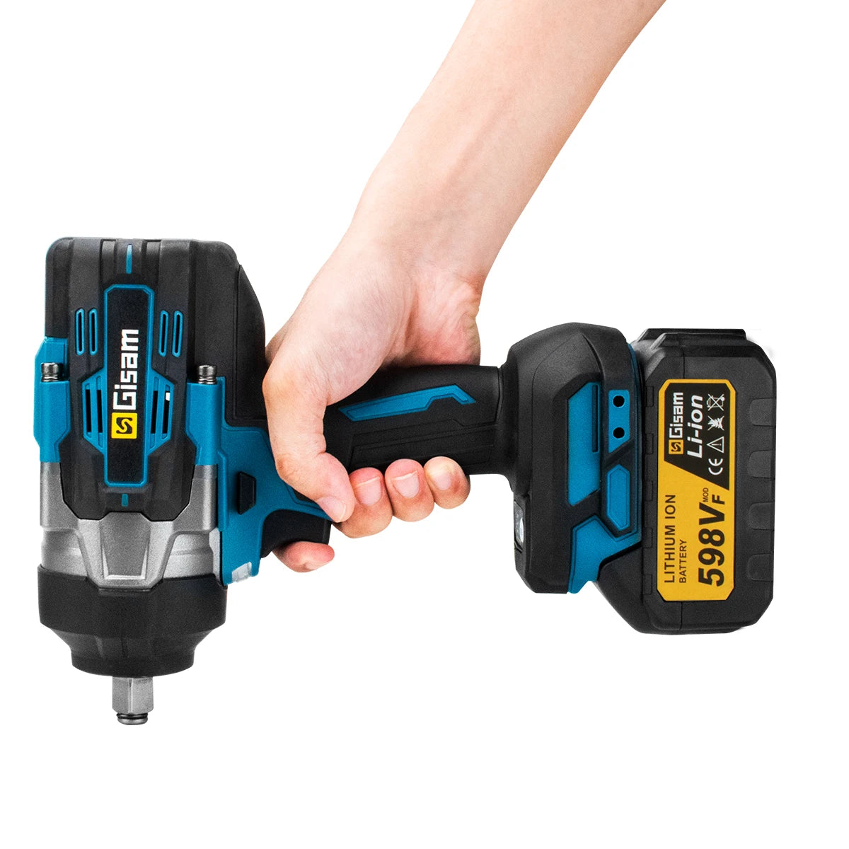 Gisam 2800N.M Brushless Electric Wrench 1/2 Inch Cordless Impact Wrench Electirc Screwdriver Drill For Makita 18V Battery Pin
