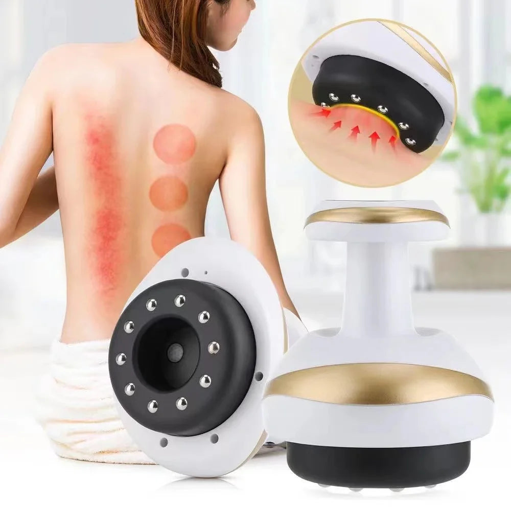 Electric Scraping Massage Cupping Body Massager Vacuum Cans Suction Cup Heating Body Back Neck Arm Guasha Massager