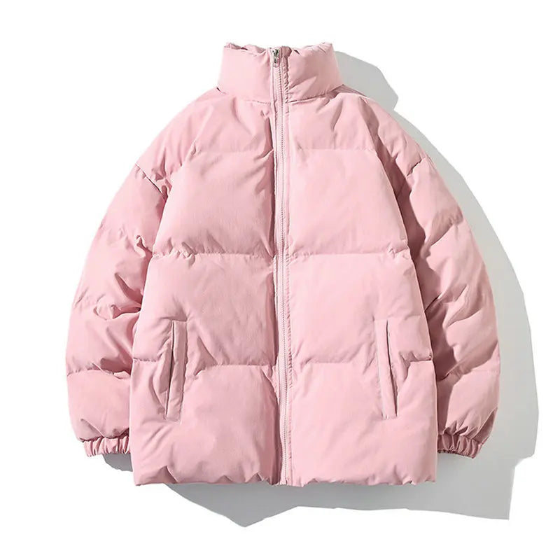 Winter Jacket Men Parkas Thicken Warm Coat Mens Stand Collar Solid Color Casual Parka Women Fashion New Streetwear 5XL