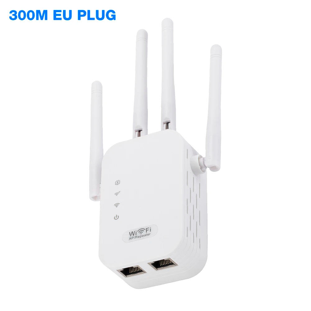 1200Mbps WiFi Repeater Signal Amplifier Dual Band 2.4G 5G WI-FI Signal Booster Long Range WIFI Network Extender for Home Office