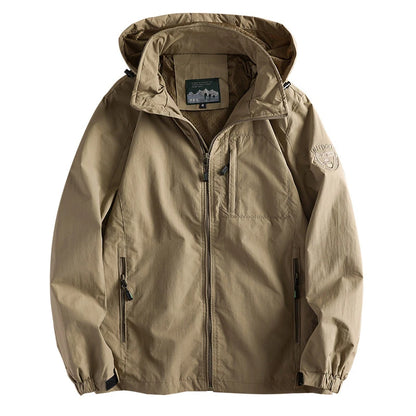 Autumn Men's Hiking Waterproof Jackets Men Outdoor Quick Dry Climbing Hooded Coats Men Sports Breathable Windbreaker Jackets 5XL