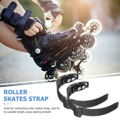 2 Pcs Roller Skate Energy Belt Inline Skates Universal Buckle Straps Clasp Replaceable Buckles For Kids Roller Skates Shoelaces