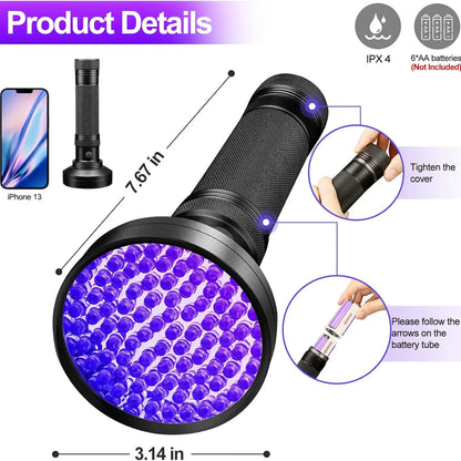 Refrigerant Leak Detector Kit for Air Conditioning Leak Detection, Halogen Gas Detector with UV Flashlight and Glasses
