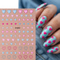 1sheet 5D Sexy Red Lips Nail Decal Stickers KISS Love Heart Valentine's Day Self-adhesive Nail Slider DIY Romantic Nail Decor