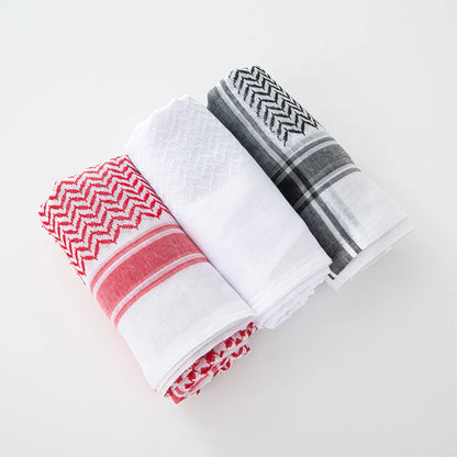 Muslim Men's Head Scarf Saudi Arab Middle Eastern Keffiyeh Scarves Islamic Clothing Male Hijab Turban Shemagh Muhammad Hat