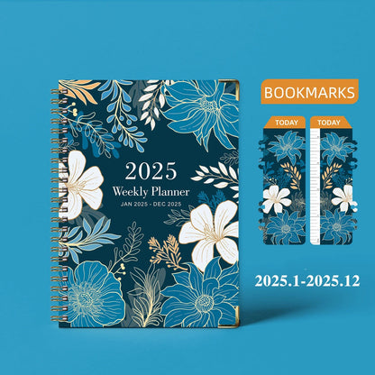 Bview Art 2025 Weekly Planner English A5 Agenda PLANNER Coil Notebook