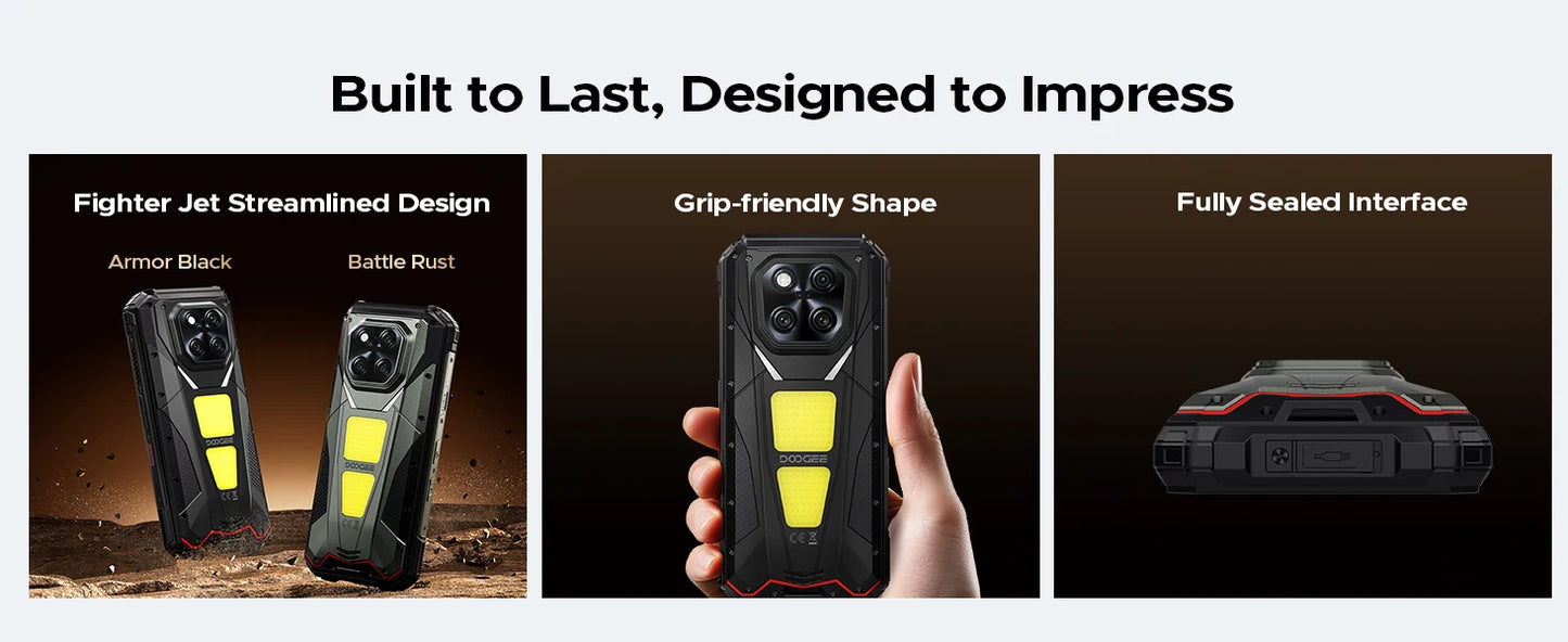 DOOGEE V Max LR 5G Rugged Phone Laser Rangefinder Dual Camping Lights 16GB 512GB ROM 6.78'' Display 20500mAh Battery Smartphone