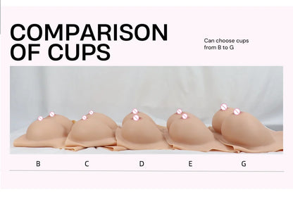 Silicone Breast Forms Fake Boobs Artifical Huge Chest CDEGH Cup for Crossdresser Transvestite Sissy Drag Queen