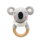 Baby Pacifier Clip Crochet Koalas Handbell Rattle Doll Teether Pacifier Chain Clips Set Dummy Chain Cartoon Teething Toy