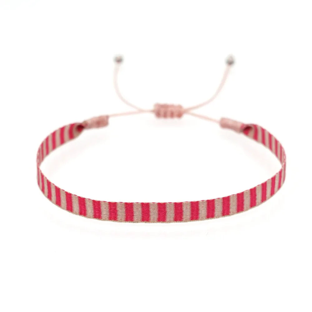 KKBEAD Wholesale Handwoven Bracelet Colombia Cloth Braided Wristband Bracelets for Women Men Gift Hippie Boho Friendship Jewelry