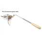Retractable Cat Wand Pole Interactive with Hanging Loop DIY Cat Exercise Stick Stainless Steel Adjustable Length