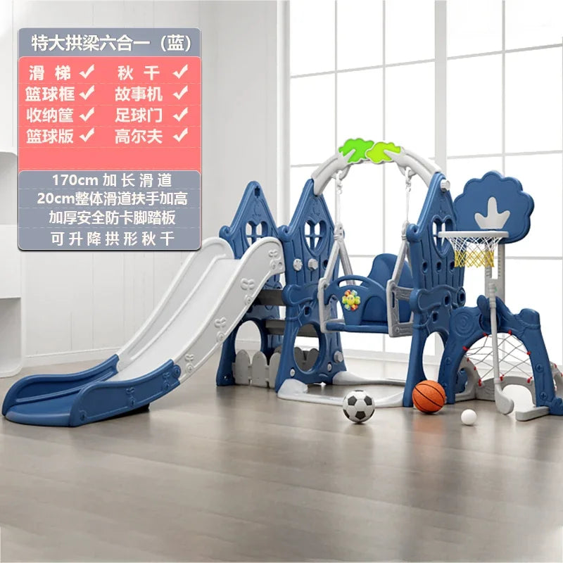 Tqh Children Slide Indoor Home Child Baby Slide and Swing Combination Baby Small Toy Family Amusement Park