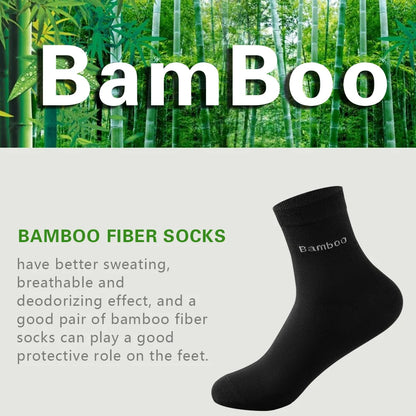 5 Pair5High Quality Man Bamboo Socks Sweat Absorbing Deodorizing Men's Business Casual Dress Socks Men Black Long Socks Gift Sox
