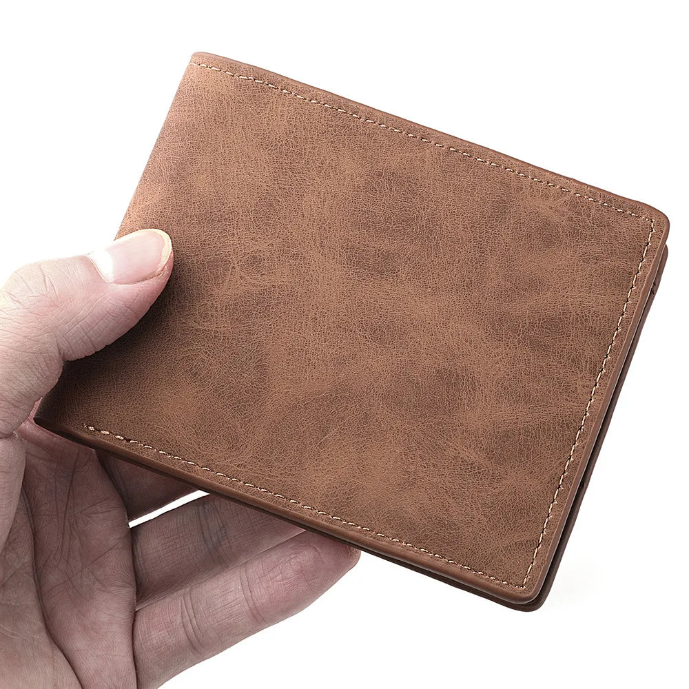 HOMEFISH Fashion Short Wallet for Men, Lightweight Portable Card Holder with Ample Bill Storage