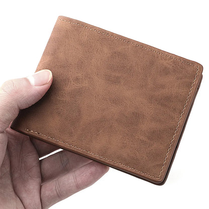 HOMEFISH Fashion Short Wallet for Men, Lightweight Portable Card Holder with Ample Bill Storage